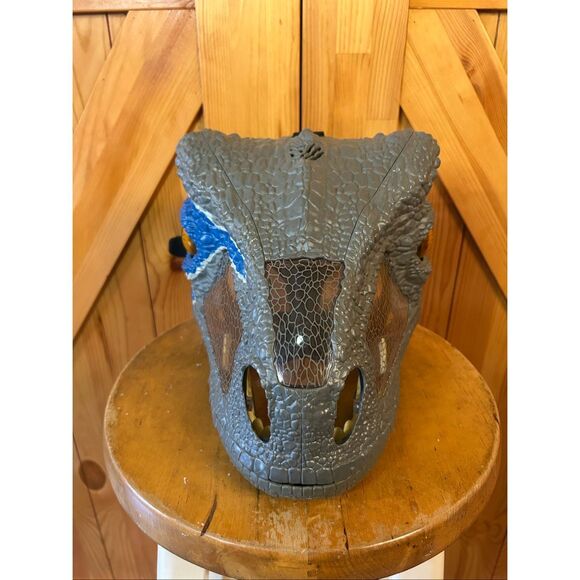 Jurassic World Chomp 'n Roar Mask Velociraptor Blue Dinosaur Works (5269) - Picture 2 of 8